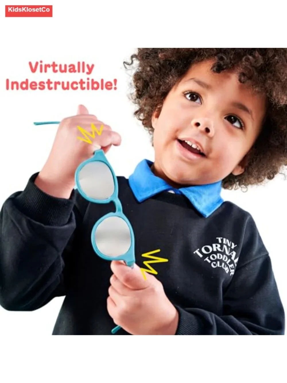 Keyhole Baby & Toddler Sunglasses UV400 Shatter-Resistant Flexible Rubber